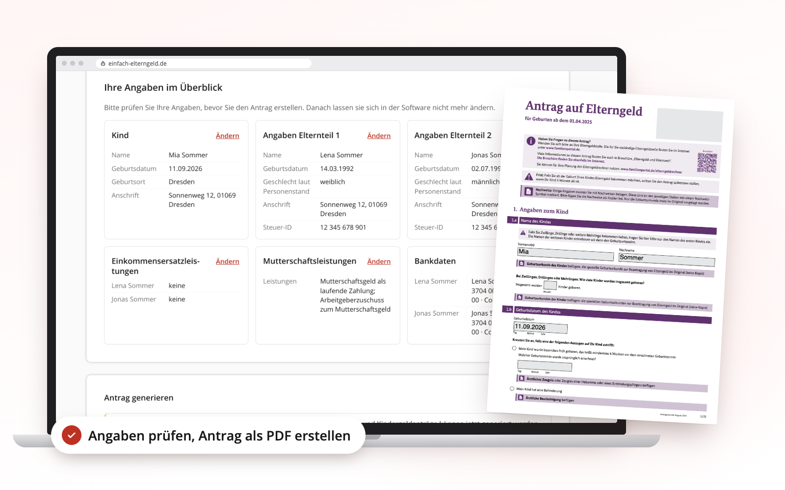 Einfach Elterngeldkurs Elterngeldsoftware - Erstellen Sie Ihre Anträge schneller, einfacher und sicherer.