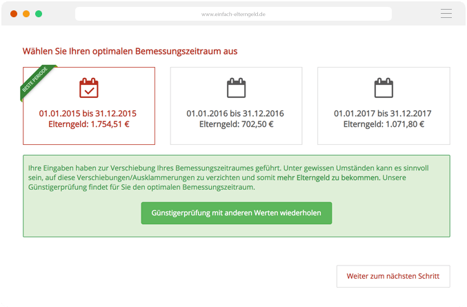 Günstigerprüfung