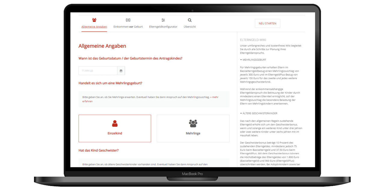 Nutzen Sie schon den Einfach Elterngeld Kindergeldrechner für Ihre Berechnungen?